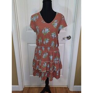 Matilda Jane Tiered Short Sleeve 100% Cotton Dress Women's Size Medium